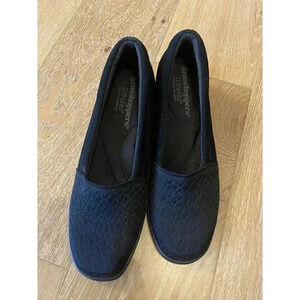 Grasshoppers Ortholite Maybelle Wedge Walking Shoes - 6.5W - Memory Foam - Black